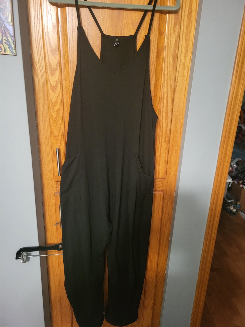 Women's Trendy Queen Spaghetti Strap Jumpsuit XL With Pockets